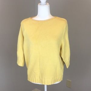 Liz Claiborne 3/4 Sleeve Boat Neck Cotton Sweater